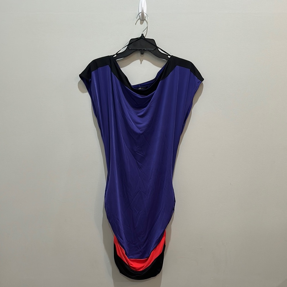 Elegant Purple and Black Women's Dress